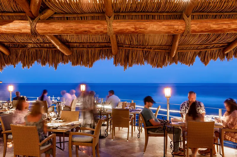 Dining room at blue hour